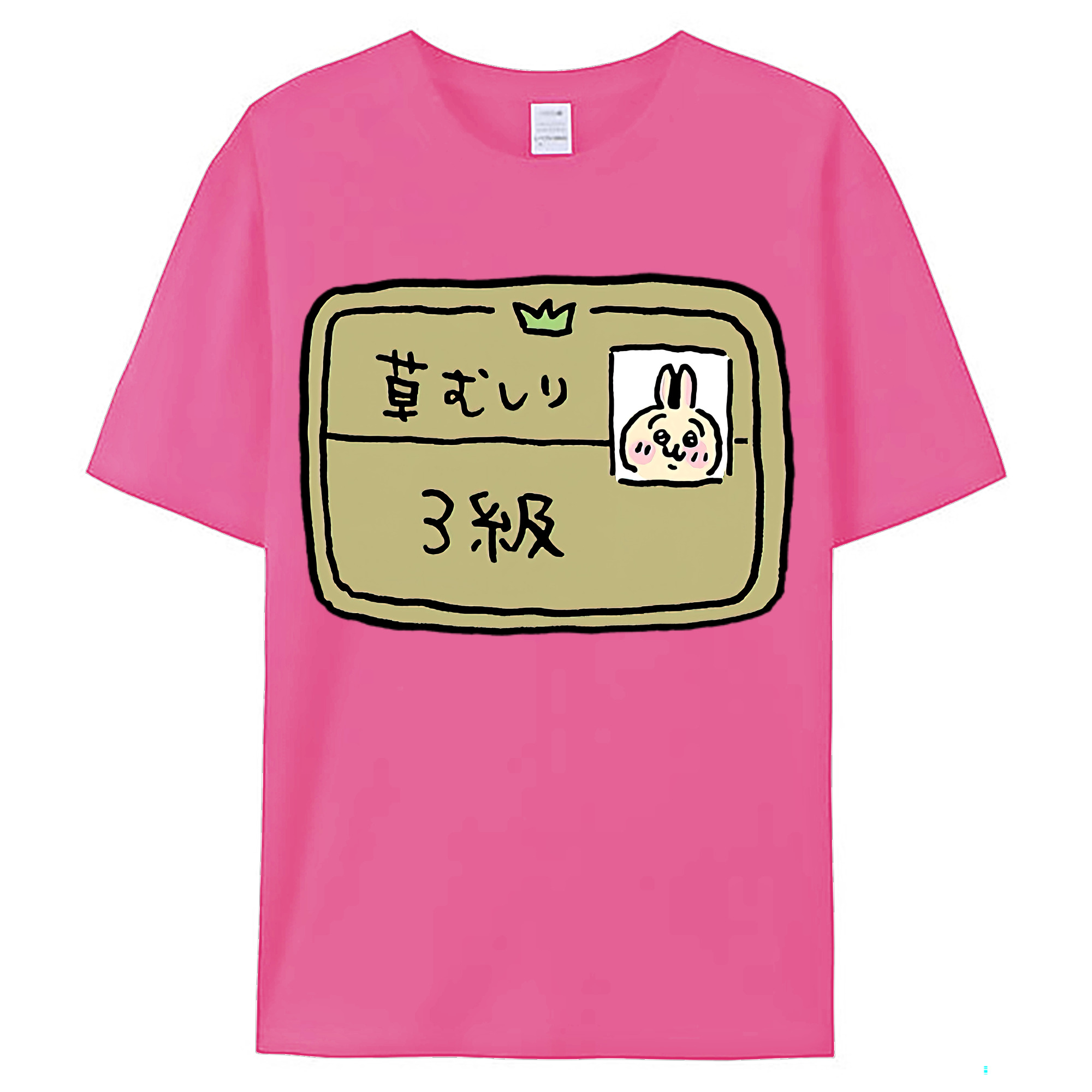 （画像用） ちいかわ うさぎ Chii-kawa usagi レディースカジュアルプリントTシャツ（綿100％）
